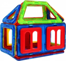 Mini Magnetic Building Set for Kids 3+ – Colorful Pieces, 13 pcs with Architectural Template