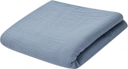 Couverture bébé en mousseline 70 × 100 cm bleue New Baby