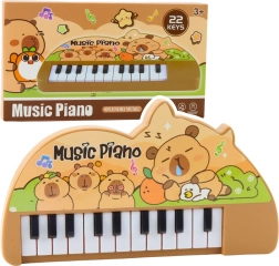 Kids’ mini piano with capybara, 22 keys