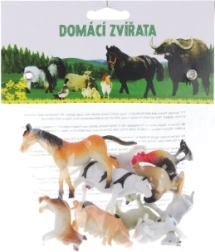 Animaux de la ferme – set de 10 figurines en plastique dans un sachet