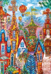 Puzzle Heye - Charming Village: Modrá brána 500 stukjes