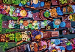 Puzzel Thaise drijvende markt 1000 stukjes CLEMENTONI