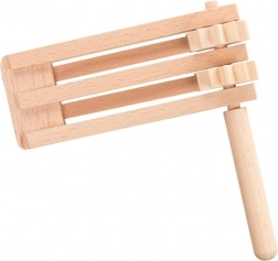 Dubbele houten ratel Goki