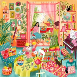 Puzzle carrés Salle de musique avec balcon 1000 pièces