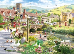 Gibsons Puzzle People by the Brook 1000 Pieces
