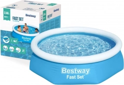 opblaasbaar zwembad met bovenrand 244 × 61 cm BESTWAY Fast Set