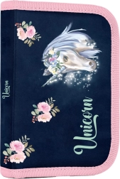 Enkeldeks etui met twee kleppen Unicorn – gevuld