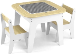 Kinder tafel en stoelen MILLY MALLY Olaf Blocks, wit