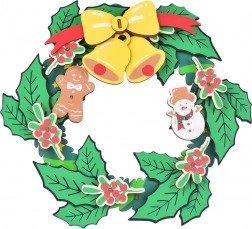 Woodcraft houten 3D-puzzel kerstkrans