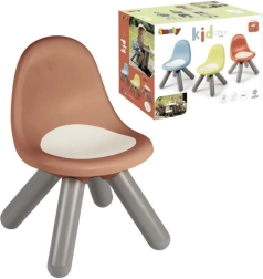 Children's chair made of recycled plastic, brick color