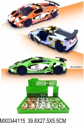 LAEVEGOS metal sports car model with opening doors and pull-back drive