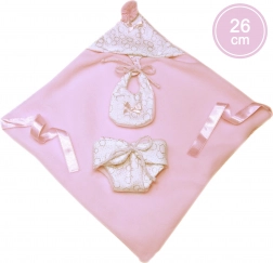 Two-Chamber Outfit with Hood for New Born Doll 26 cm