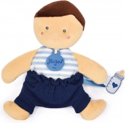 Doudou Jolijou poupée 18 cm bleu