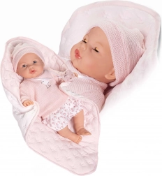 Knipperende pop baby Antonio Juan met geluiden - 37 cm