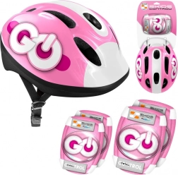 Roze beschermset voor kinderen - helm en beschermers