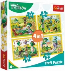 Puzzel 4-in-1 Familie Treflics