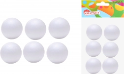 Decoratieve polystyreen ballen 3 cm, 6 stuks