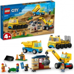 LEGO City 60391 Construction Trucks and Wrecking Ball Crane