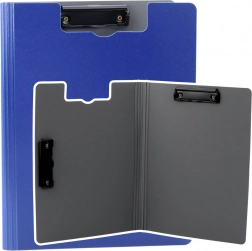 Schrijfonderlegger met twee klemmen A4 blauw