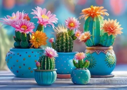 Puzzle CHERRY PAZZI Blooming Cactus Fireworks 1000 Pieces