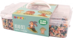 Iron-on beads in a plastic case Mellow Pastel with pegboard and templates 12,000 pcs