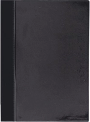 Snellebinder A4 van PVC met voorvak transparant zwart