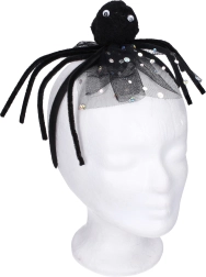 Carnavalsdiadeem met zwarte spin