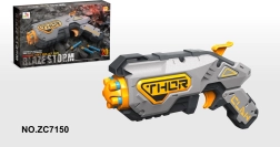 Kinder Speelgoed Blaster Blaze Storm grijs + 20 veilige projectielen