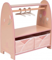 Houten kledingrek voor poppen TULIPE