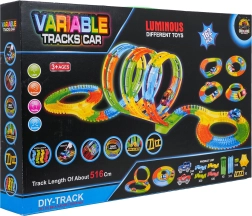 Racing Track Variable, 162 Pieces, Glows in the Dark