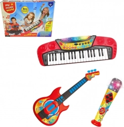 3-in-1 set Elektronische Piano, Gitaar en Microfoon