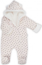 Winterse baby overall Nicol Sara met capuchon en oortjes