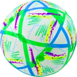 Balle en caoutchouc vert vif avec motifs 24 cm