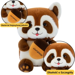 Plush Raccoon Mascot with Acorn 23 cm