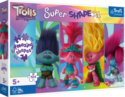 Trefl puzzel Super Shape XL Trolls: trollenspel 104 stukjes
