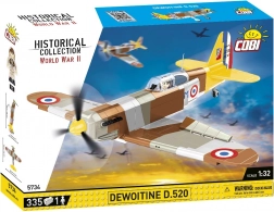 Bouwset vliegtuig Dewoitine D.520 van COBI (1:32), 335 onderdelen