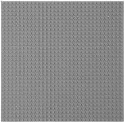 Bouwplaat voor bouwsets grijs 40x40 cm
