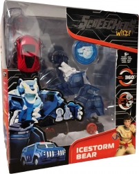 Screechers Wild! transforming vehicle Icestorm Bear with coin