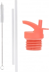 A Little Lovely Company set met dop, rietje en borsteltje voor roestvrijstalen fles 350 ml – Plezier