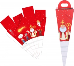 Snoepkegel Sint rood 50 cm