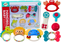 Set of Children's Rattles and Teethers in Animal Shapes, 8 pcs