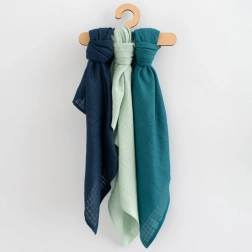 colored cotton diapers New Baby 70 × 80 cm, 3 pcs for boys