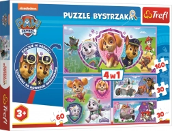 Puzzel met zoek-de-verschillen PAW Patrol van Trefl 4-in-1