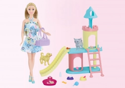 Pop met diertjes 30 cm