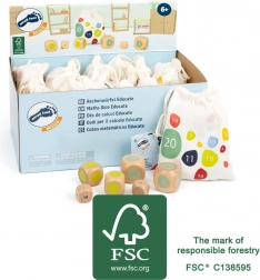 Educatieve rekenblokjes van FSC-hout 12 stuks – small foot