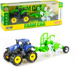 Tractor met vliegwiel met aanhanger