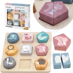 Houten inlegpuzzel dieren Viga