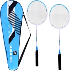 Set badmintonrackets met licht gewicht en hoes