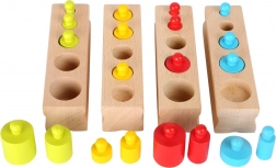 Puzzle cylindrique coloré en bois Small Foot