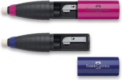 puntenslijper met gum FABER-CASTELL, mix kleuren